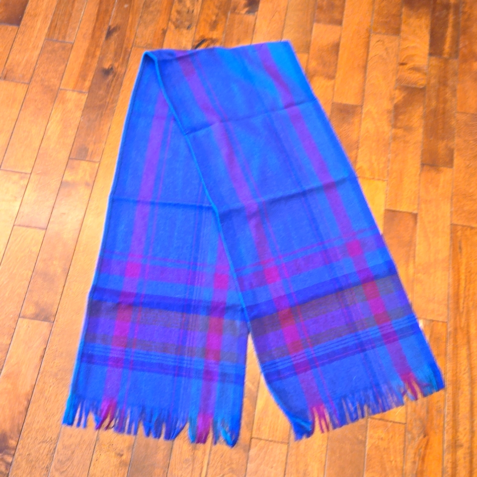 Nwot Vintage Pendleton Jewel Tone 100 Wool Scarf